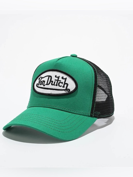 NWT Authentic Von Dutch Green & Black Trucker Hat ~ with authentic hologram! main image 4